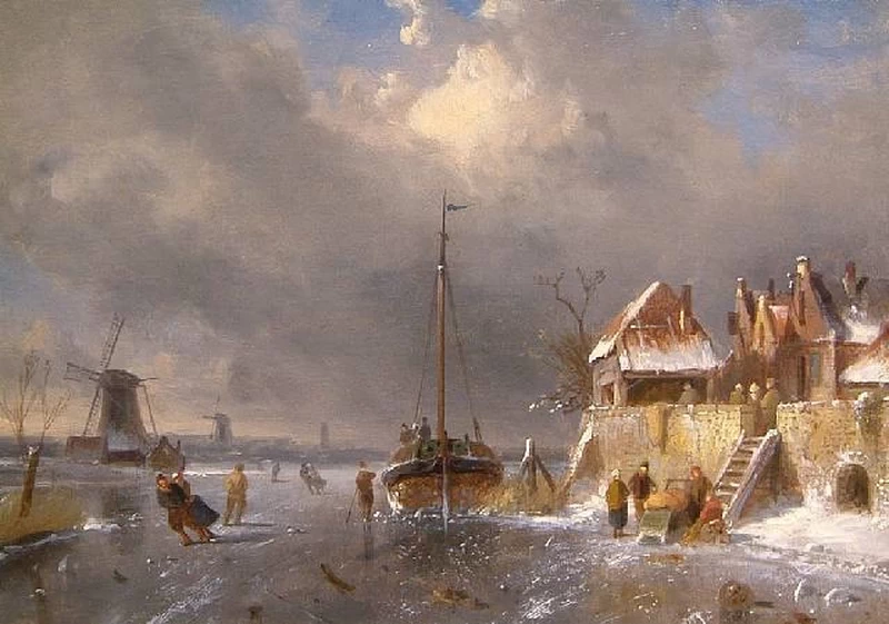 Charles Leickert - Una scena invernale